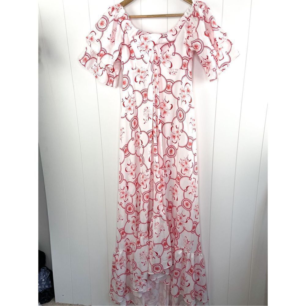Mulla Off the Shoulder Twist‎ Front Floral Maxi Dress Size S